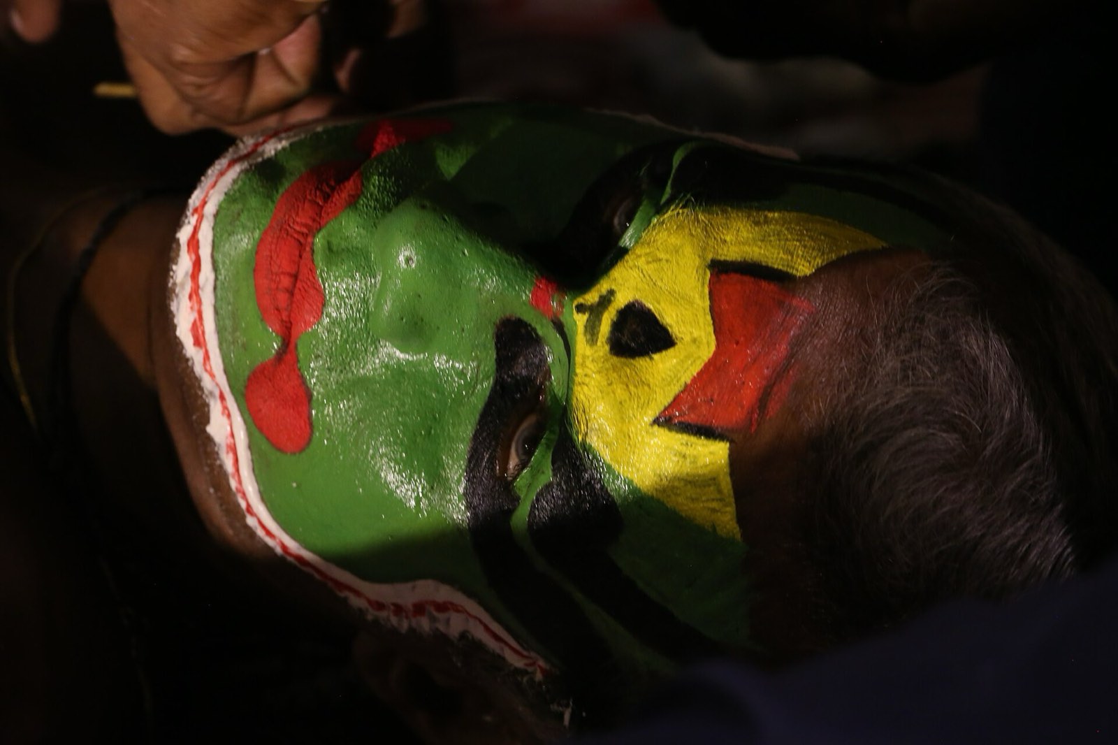 Kathakali performer in full costume